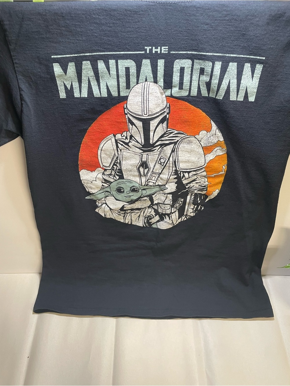 Star Wars The Mandalorian Grogu Baby Yoda Graphic T-Shirt Black Unisex